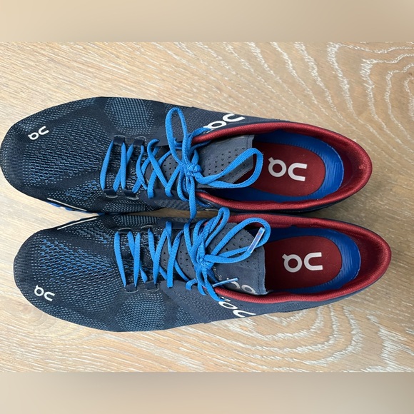 On Cloud, cloud x Running Shoes, blue with red interior. Size M11.5, euc - Picture 6 of 9